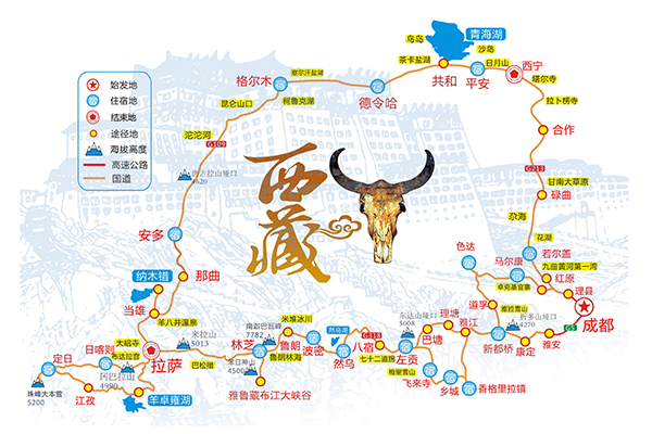 去西藏的線路有幾條